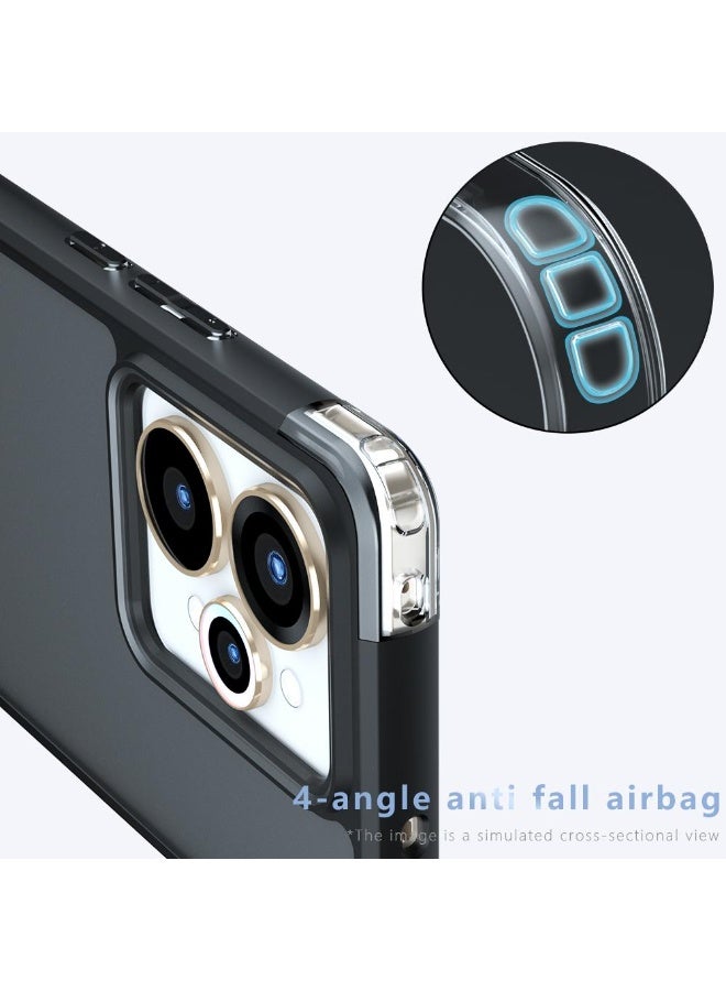 جراب حمايه اسود مط غير لامع ومقاوم للصدمات متوافق مع Realme 15 / Realme 15 Pro (أسود ) - Image 5